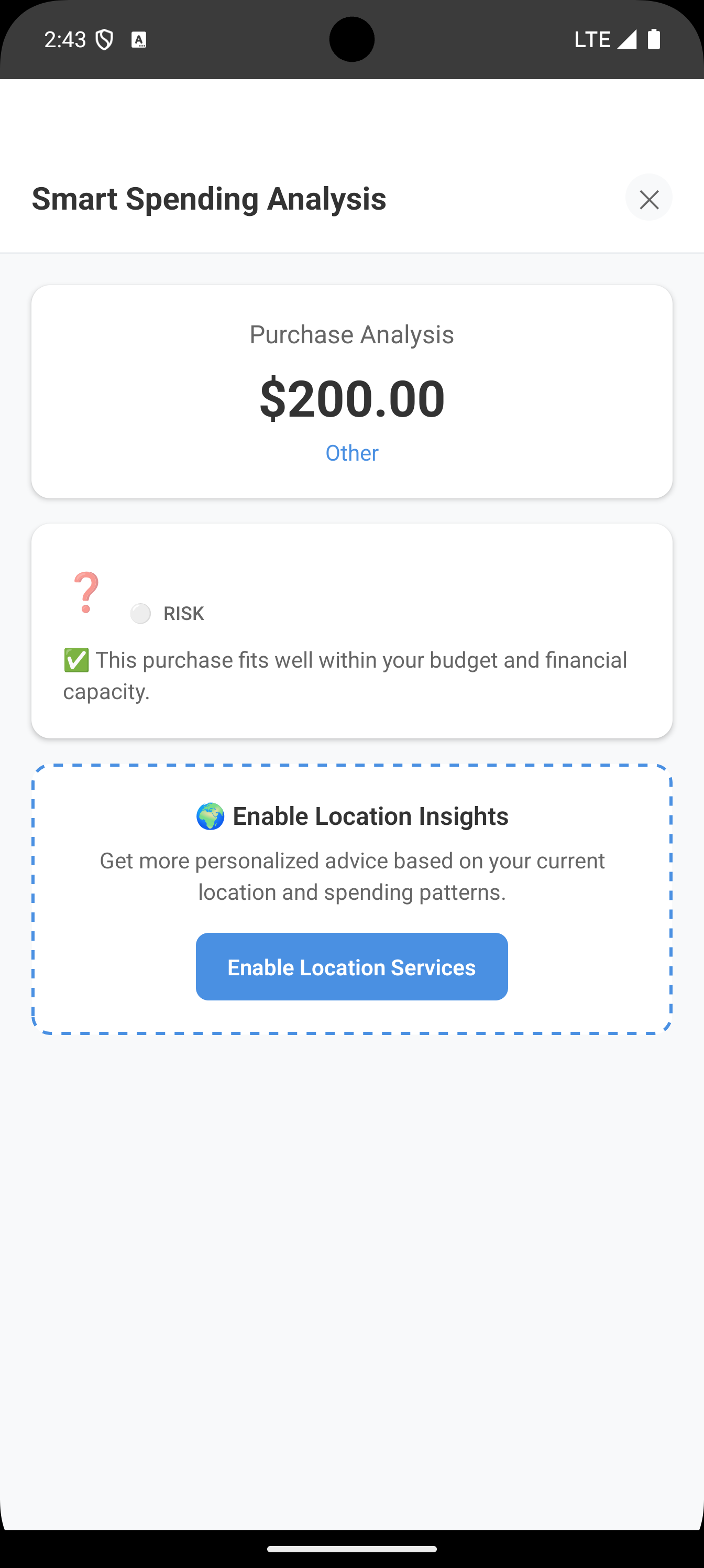 BudgetHawk Dashboard Screenshot
